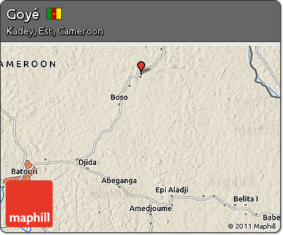 Shaded Relief 3D Map of Goyé