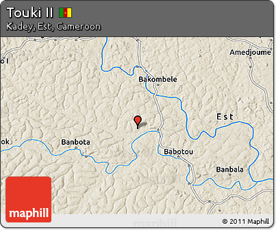 Shaded Relief 3D Map of Touki II