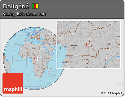 Gray Location Map of Daligéné