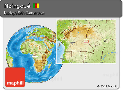 Physical Location Map of Nzingoué
