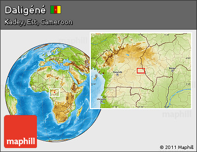 Physical Location Map of Daligéné
