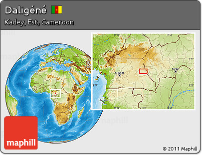 Physical Location Map of Daligéné
