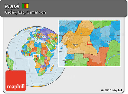 Political Location Map of Wasé