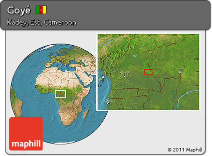 Satellite Location Map of Goyé