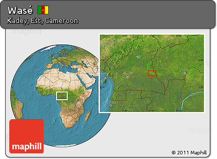 Satellite Location Map of Wasé