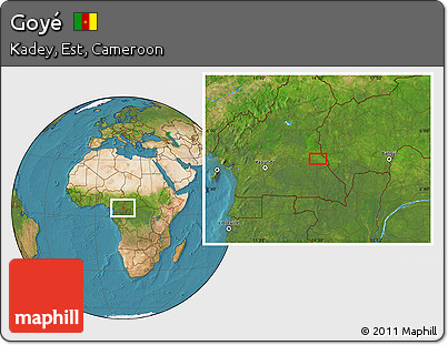 Satellite Location Map of Goyé