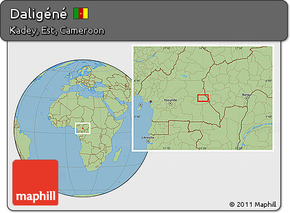 Savanna Style Location Map of Daligéné