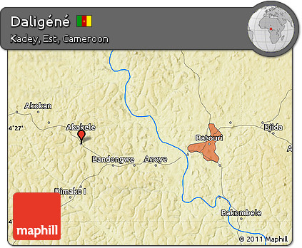Physical Map of Daligéné