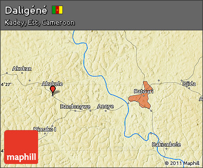 Physical Map of Daligéné