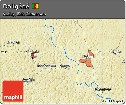 Physical Map of Daligéné