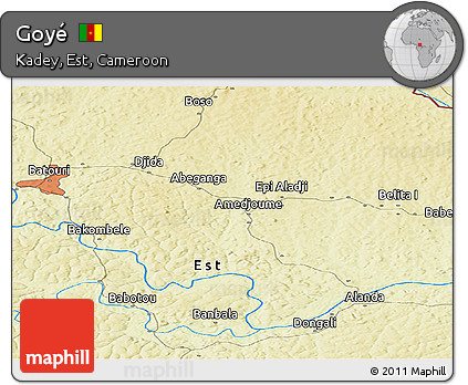 Physical Panoramic Map of Goyé