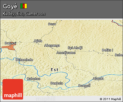 Physical Panoramic Map of Goyé