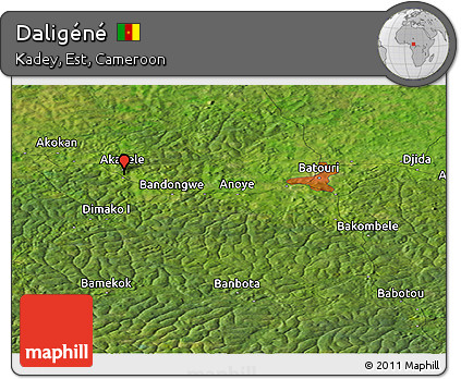 Satellite Panoramic Map of Daligéné