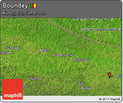 Satellite Panoramic Map of Boundey