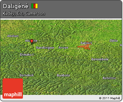 Satellite Panoramic Map of Daligéné
