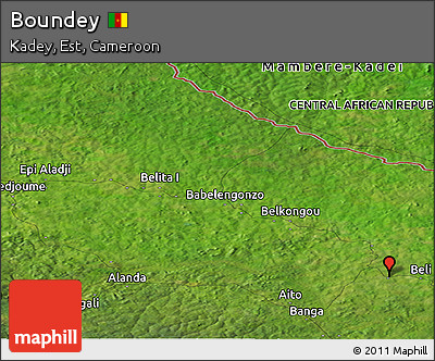 Satellite Panoramic Map of Boundey