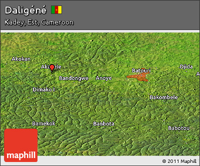 Satellite Panoramic Map of Daligéné