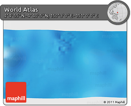 Physical 3D Map of the Area around 4° 22' 30" N, 150° 31' 30" E