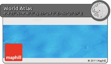 Physical Panoramic Map of the Area around 4° 22' 30" N, 159° 52' 30" E