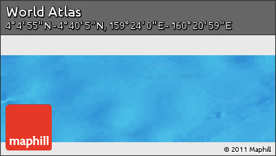 Physical Panoramic Map of the Area around 4° 22' 30" N, 159° 52' 30" E