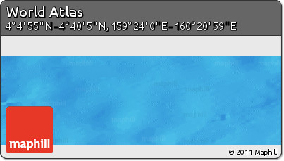 Physical Panoramic Map of the Area around 4° 22' 30" N, 159° 52' 30" E