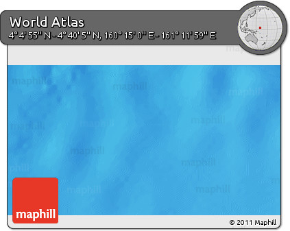 Physical 3D Map of the Area around 4° 22' 30" N, 160° 43' 29" E