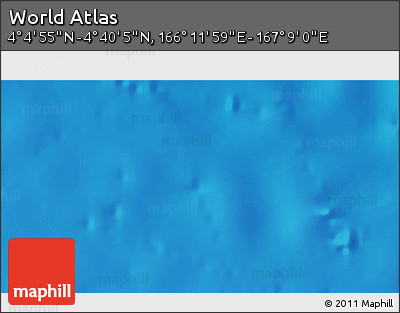 Physical 3D Map of the Area around 4° 22' 30" N, 166° 40' 30" E