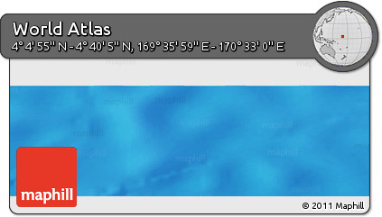 Physical Panoramic Map of the Area around 4° 22' 30" N, 170° 4' 29" E