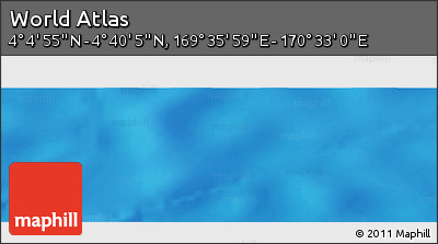 Physical Panoramic Map of the Area around 4° 22' 30" N, 170° 4' 29" E