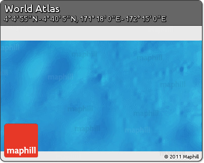 Physical 3D Map of the Area around 4° 22' 30" N, 171° 46' 30" E