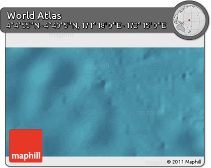 Satellite 3D Map of the Area around 4° 22' 30" N, 171° 46' 30" E