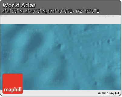 Satellite 3D Map of the Area around 4° 22' 30" N, 171° 46' 30" E