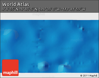 Shaded Relief 3D Map of the Area around 4° 22' 30" N, 174° 10' 30" W