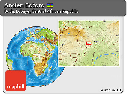 Physical Location Map of Ancien Botoro