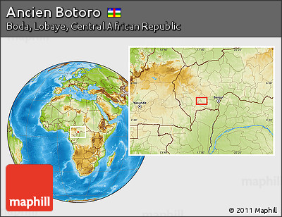 Physical Location Map of Ancien Botoro