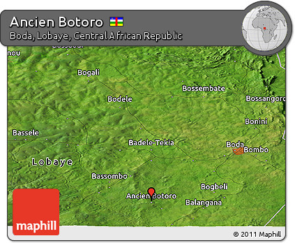 Satellite Panoramic Map of Ancien Botoro