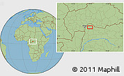 Savanna Style Location Map of Boso-Dambula