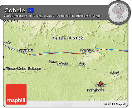 Physical Panoramic Map of Gobele