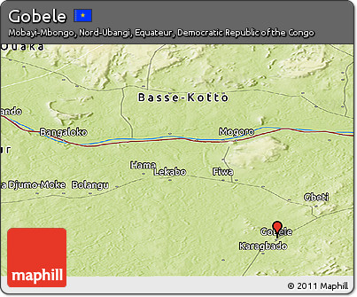 Physical Panoramic Map of Gobele