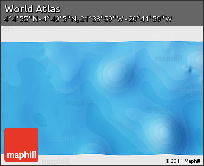 Political 3D Map of the Area around 4° 22' 30" N, 21° 10' 29" W