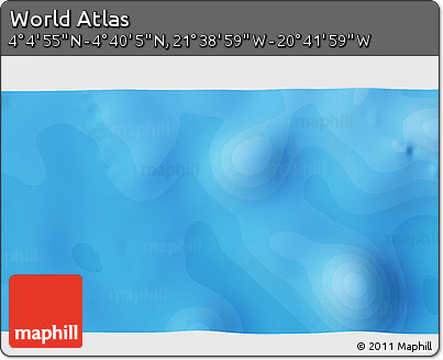 Political 3D Map of the Area around 4° 22' 30" N, 21° 10' 29" W