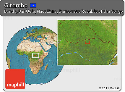 Satellite Location Map of Gitambo