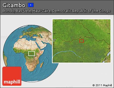 Satellite Location Map of Gitambo