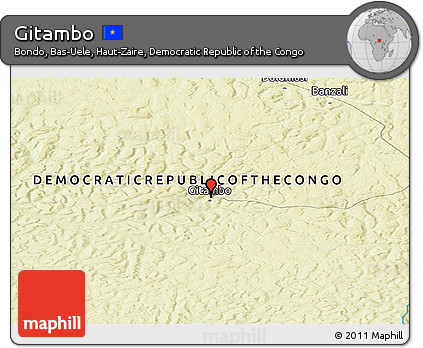 Physical Panoramic Map of Gitambo