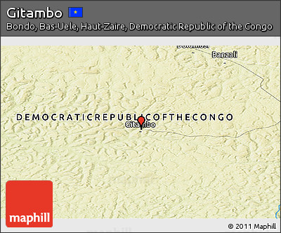 Physical Panoramic Map of Gitambo
