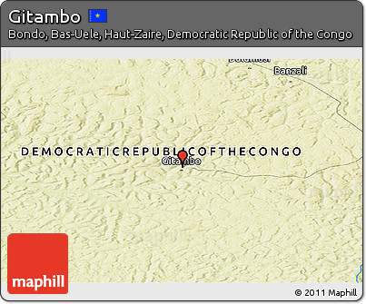 Physical Panoramic Map of Gitambo
