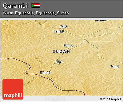 Physical Panoramic Map of Qarambi
