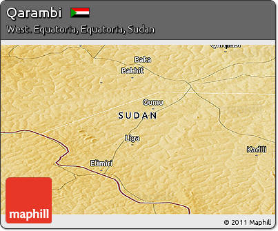 Physical Panoramic Map of Qarambi
