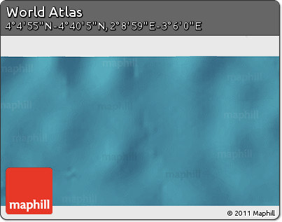 Satellite 3D Map of the Area around 4° 22' 30" N, 2° 37' 30" E