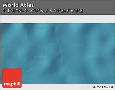 Satellite 3D Map of the Area around 4° 22' 30" N, 2° 37' 30" E